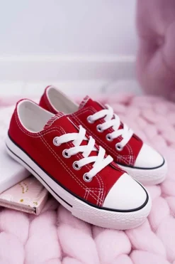 Online Dziecięce Trampki Klasyczne Czerwone Filemon Dzieci Chłopięce|Dziewczęce