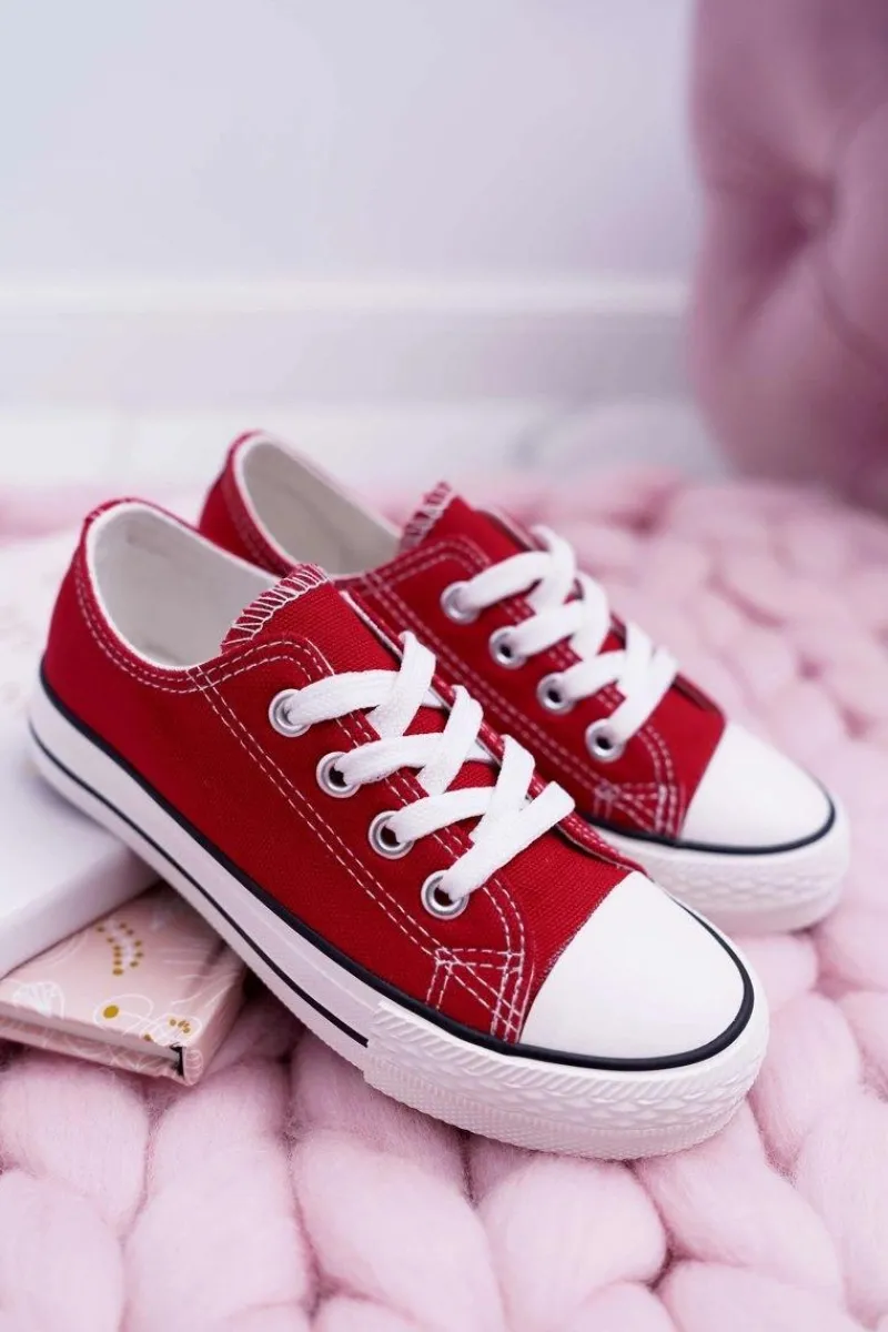 Online Dziecięce Trampki Klasyczne Czerwone Filemon Dzieci Chłopięce|Dziewczęce