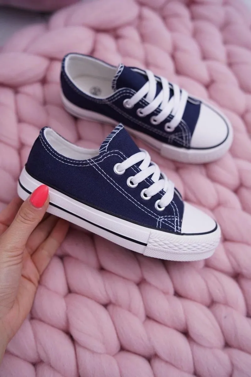 Clearance Boto Dziecięce Trampki Klasyczne Granatowe Filemon