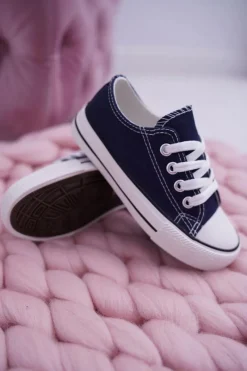 Clearance Boto Dziecięce Trampki Klasyczne Granatowe Filemon