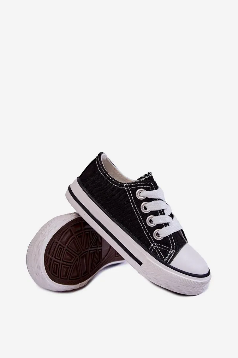 Chłopięce|Dziewczęce>Boto Dziecięce Trampki Klasyczne Czarne Filemon Czarny