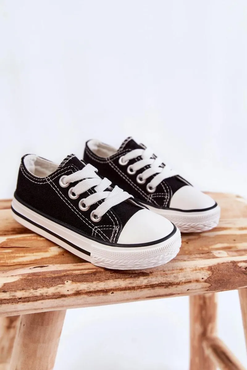 Chłopięce|Dziewczęce>Boto Dziecięce Trampki Klasyczne Czarne Filemon Czarny