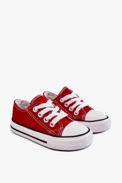 Outlet Boto Dziecięce Trampki Klasyczne Czerwone Filemon Czerwony