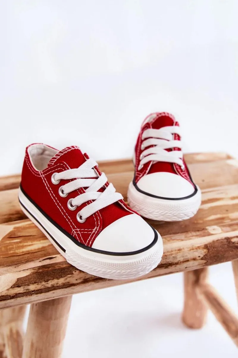 Outlet Boto Dziecięce Trampki Klasyczne Czerwone Filemon Czerwony