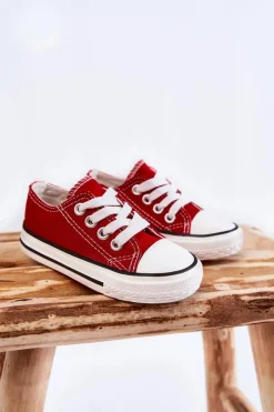 Outlet Boto Dziecięce Trampki Klasyczne Czerwone Filemon Czerwony