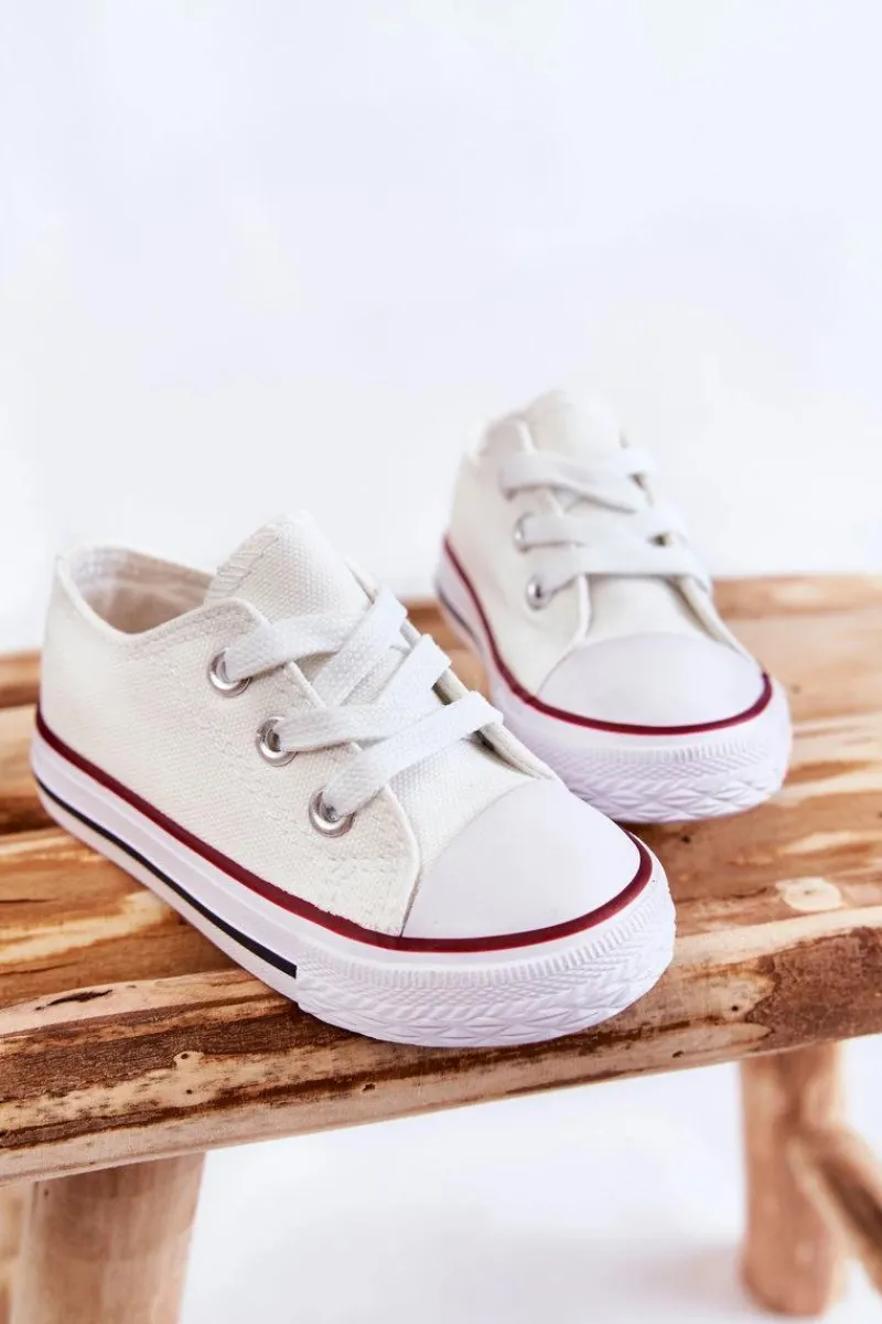 Sale Boto Dziecięce Trampki Klasyczne Białe Filemon Biały