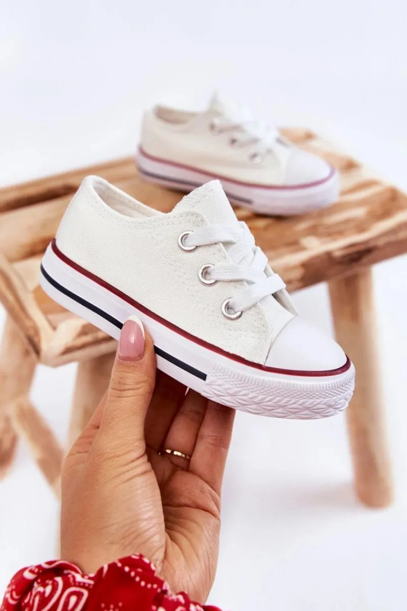 Sale Boto Dziecięce Trampki Klasyczne Białe Filemon Biały