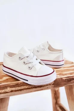 Sale Boto Dziecięce Trampki Klasyczne Białe Filemon Biały