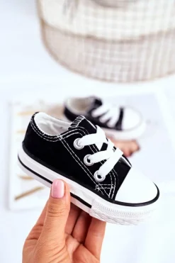 Chłopięce|Dziewczęce>Boto Dziecięce Trampki Klasyczne Czarne Filemon