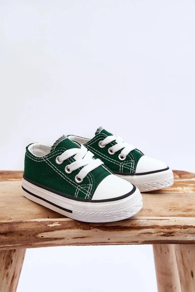 Chłopięce|Dziewczęce>Boto Dziecięce Trampki Klasyczne Zielone Filemon Zielony