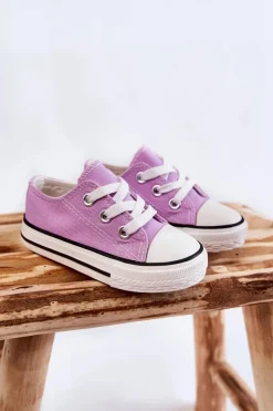 Online Dziecięce Trampki Klasyczne Fioletowe Filemon Dzieci Chłopięce|Dziewczęce