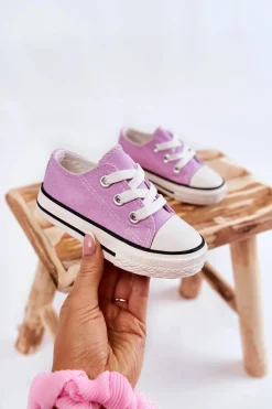 Online Dziecięce Trampki Klasyczne Fioletowe Filemon Dzieci Chłopięce|Dziewczęce