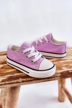 Online Dziecięce Trampki Klasyczne Fioletowe Filemon Dzieci Chłopięce|Dziewczęce