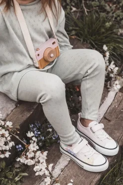 New Boto Dziecięce Trampki Materiałowe Print Różowe Buster