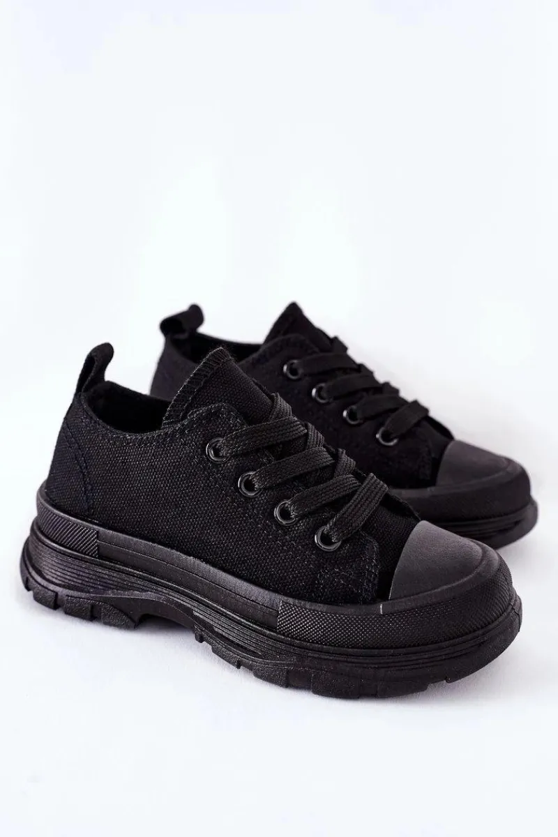 Discount Boto Dziecięce Trampki Na Platformie Czarne Travel Time