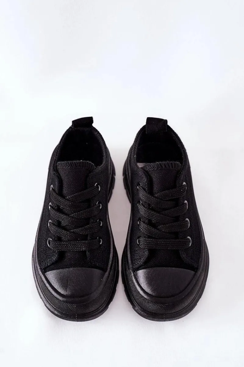 Discount Boto Dziecięce Trampki Na Platformie Czarne Travel Time