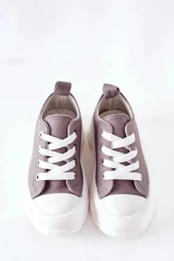 Best Dziecięce Trampki Na Platformie Szare Travel Time Dzieci Chłopięce|Dziewczęce