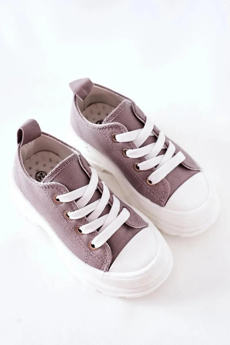 Best Dziecięce Trampki Na Platformie Szare Travel Time Dzieci Chłopięce|Dziewczęce