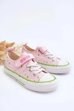 Online Dziecięce Trampki Na Rzep Big Star LL374064 Różowe Dzieci Dziewczęce