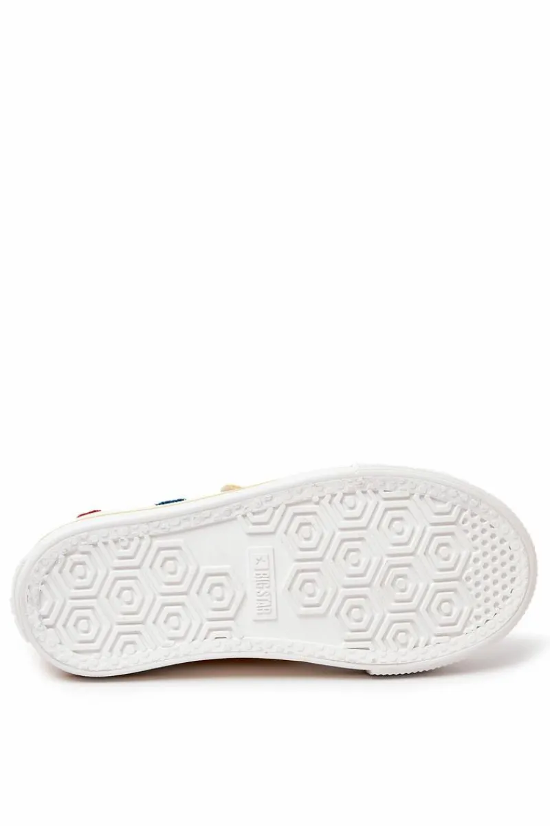 Online Dziecięce Trampki Na Rzep BIG STAR JJ374056 Żółte Dzieci Chłopięce|Dziewczęce