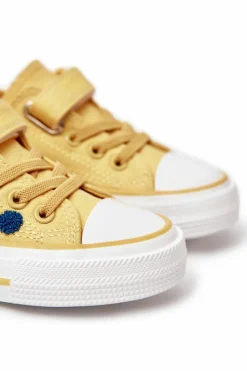 Online Dziecięce Trampki Na Rzep BIG STAR JJ374056 Żółte Dzieci Chłopięce|Dziewczęce