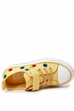 Online Dziecięce Trampki Na Rzep BIG STAR JJ374056 Żółte Dzieci Chłopięce|Dziewczęce