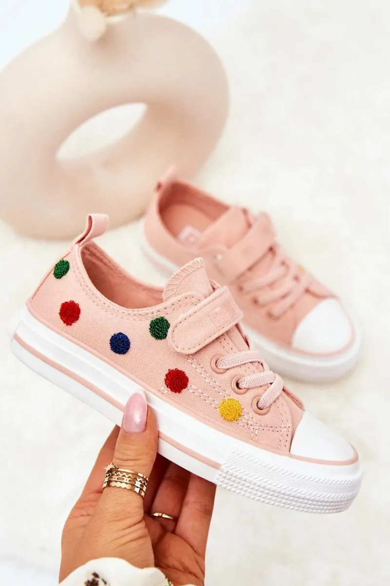 Hot Big Star Shoes Dziecięce Trampki Na Rzep BIG STAR JJ374054 Różowe