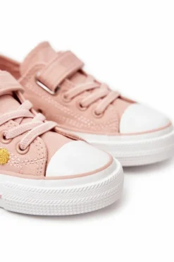 Hot Big Star Shoes Dziecięce Trampki Na Rzep BIG STAR JJ374054 Różowe