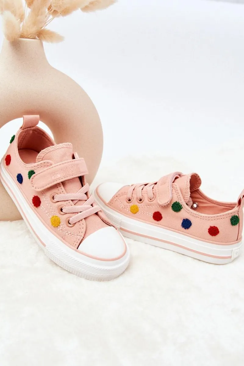 Hot Big Star Shoes Dziecięce Trampki Na Rzep BIG STAR JJ374054 Różowe