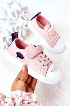 Chłopięce|Dziewczęce>Boto Dziecięce Trampki Na Rzep Różowe Cartoon