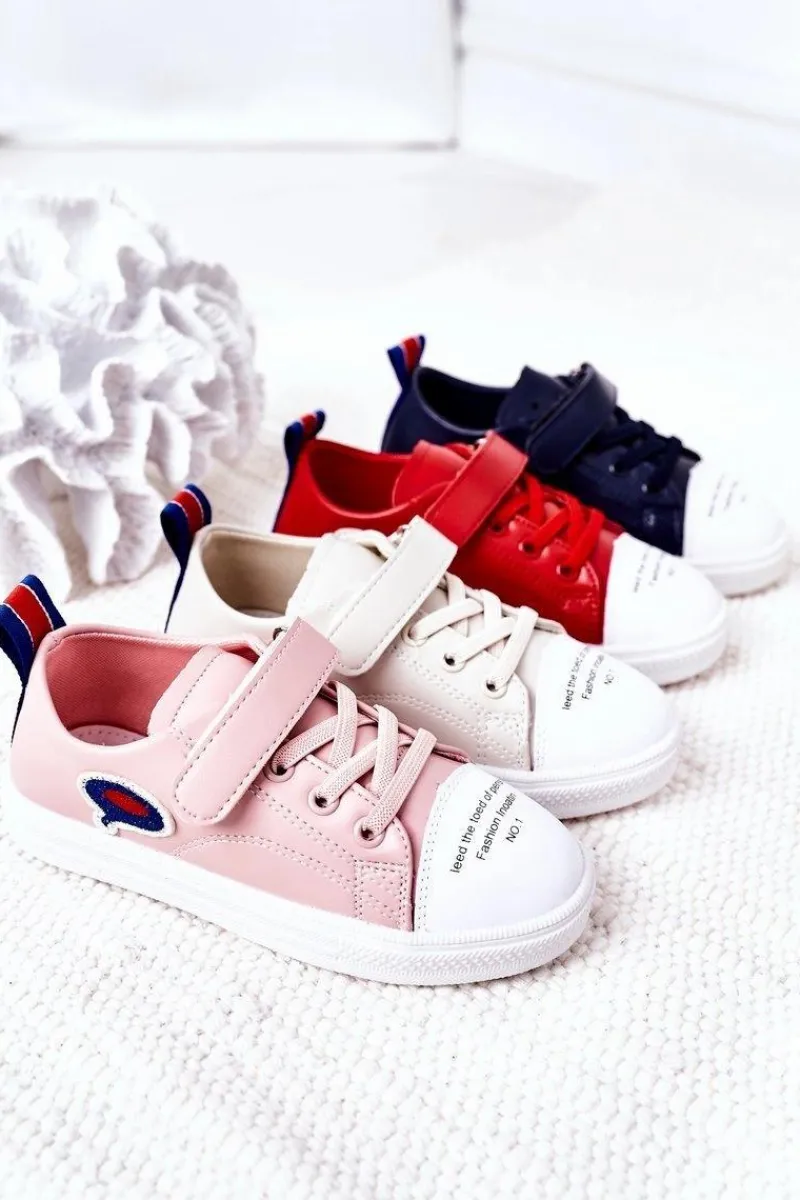 Chłopięce|Dziewczęce>Boto Dziecięce Trampki Na Rzep Różowe Cartoon