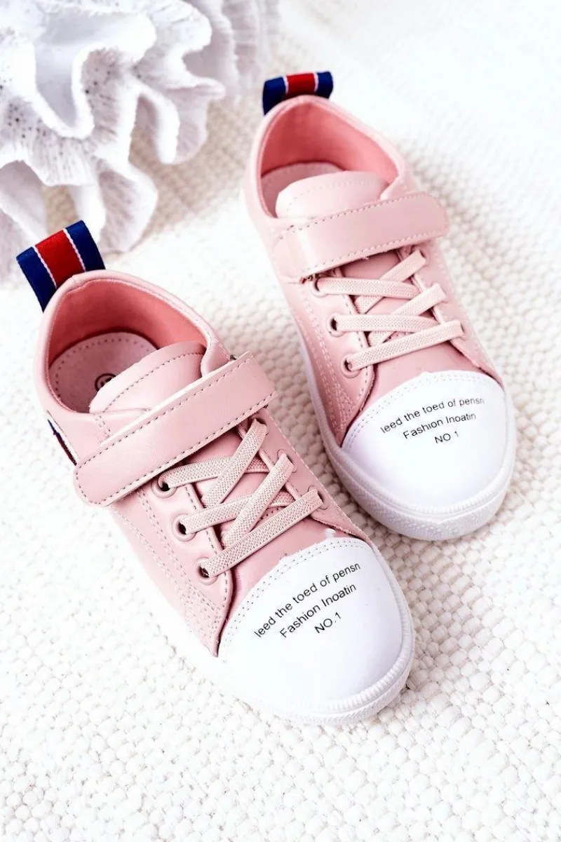 Chłopięce|Dziewczęce>Boto Dziecięce Trampki Na Rzep Różowe Cartoon