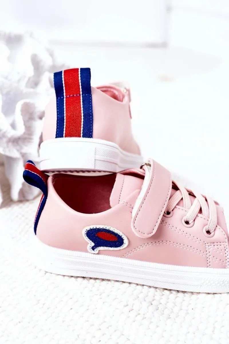 Chłopięce|Dziewczęce>Boto Dziecięce Trampki Na Rzep Różowe Cartoon