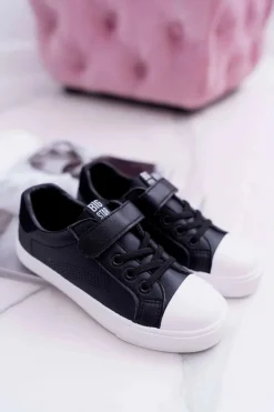 Big Star Shoes Dziecięce Trampki Na Rzep Big Star DD374108 Czarne