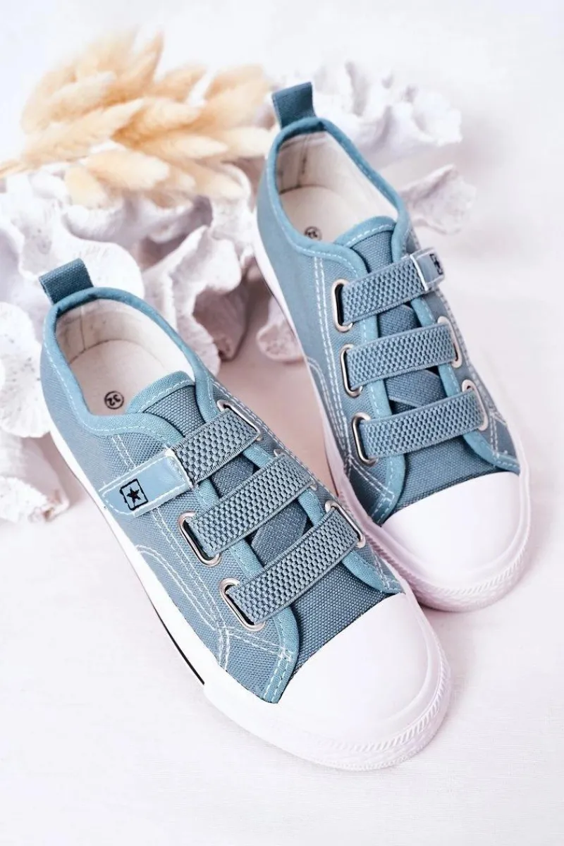 Chłopięce|Dziewczęce>Evento Dziecięce Trampki Na Rzep Niebieskie Avengers