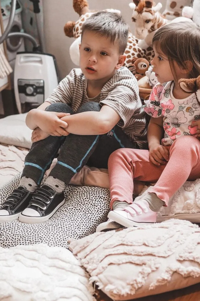 Outlet Boto Dziecięce Trampki Na Rzepy Czarne Bernie Czarny