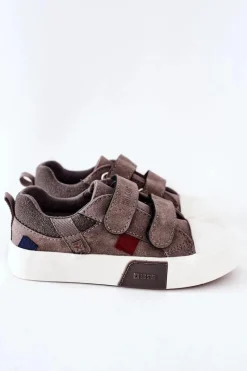 Big Star Shoes Dziecięce Trampki Na Rzepy Big Star II374018 Szare