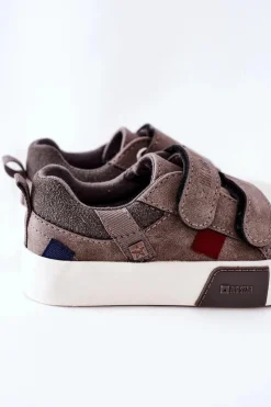 Big Star Shoes Dziecięce Trampki Na Rzepy Big Star II374018 Szare