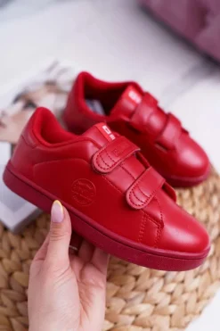 Chłopięce|Dziewczęce>Big Star Shoes Dziecięce Trampki Na Rzepy Big Star DD374030 Czerwone