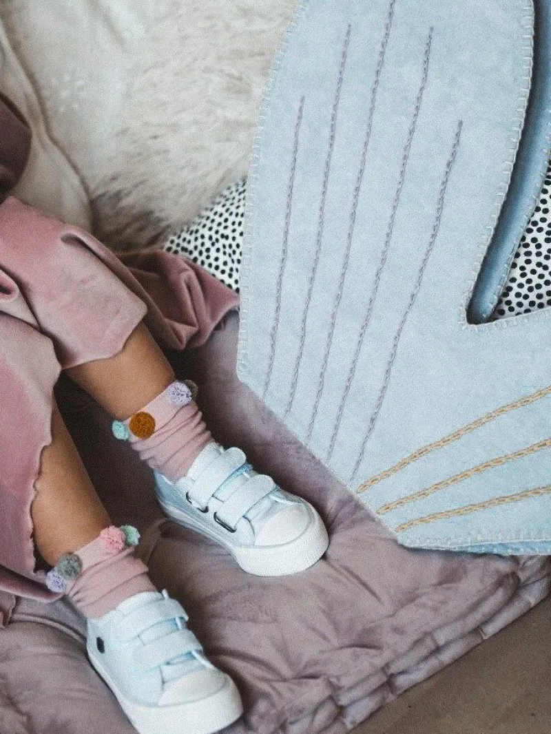 Hot Big Star Shoes Dziecięce Trampki Na Rzepy BIG STAR HH374100 Niebieskie