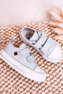 Hot Big Star Shoes Dziecięce Trampki Na Rzepy BIG STAR HH374100 Niebieskie