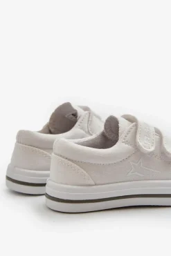 Outlet Big Star Shoes Dziecięce Trampki Na Rzepy Big Star NN374117 Białe Biały