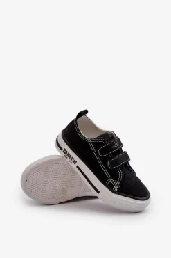 Dziecięce Trampki Na Rzepy Big Star LL374015 Czarne Dzieci Chłopięce|Dziewczęce