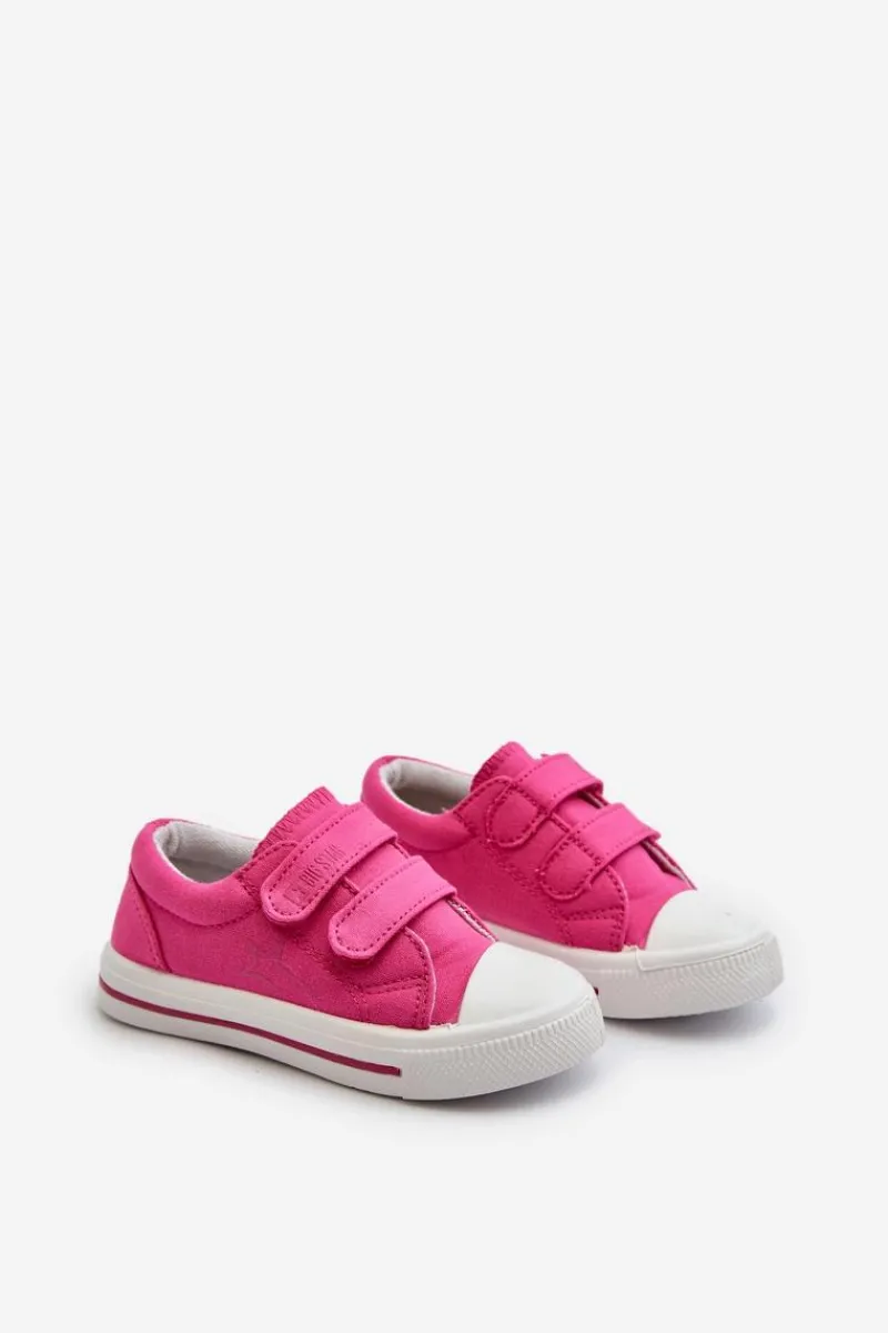 Chłopięce|Dziewczęce>Big Star Shoes Dziecięce Trampki Na Rzepy Big Star NN374113 Fuksja Różowy
