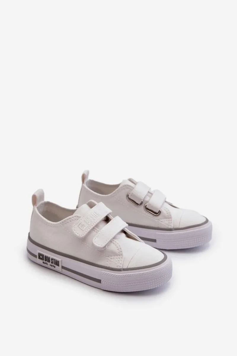 Chłopięce|Dziewczęce>Big Star Shoes Dziecięce Trampki Na Rzepy Big Star LL374016 Białe