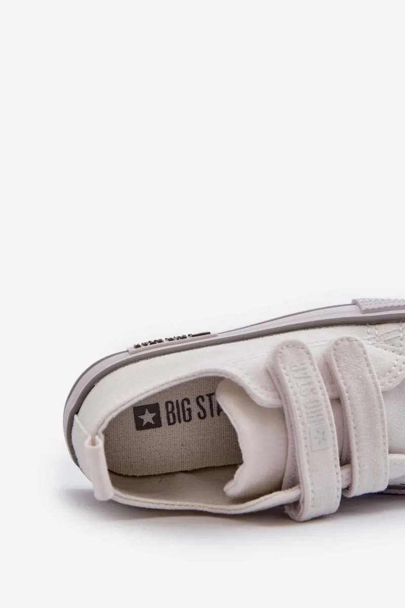 Chłopięce|Dziewczęce>Big Star Shoes Dziecięce Trampki Na Rzepy Big Star LL374016 Białe