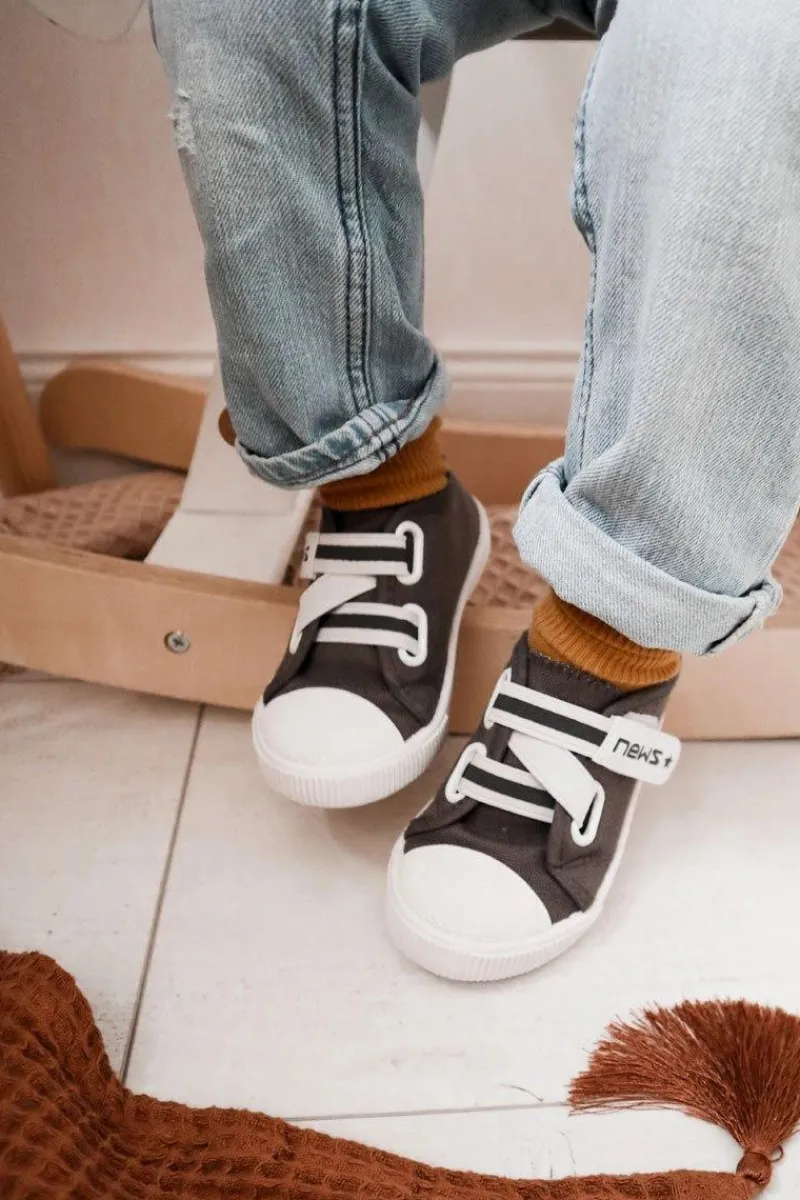 Chłopięce>Evento Dziecięce Trampki Na Rzepy Szare News