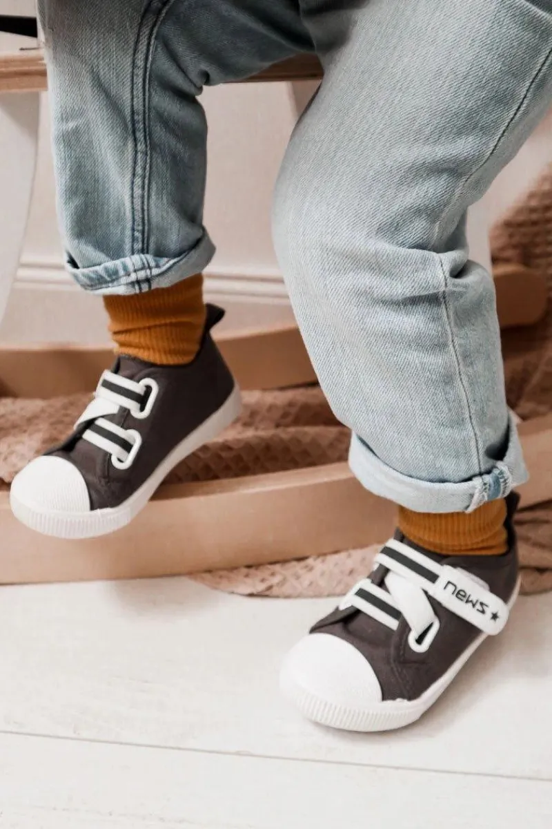 Chłopięce>Evento Dziecięce Trampki Na Rzepy Szare News