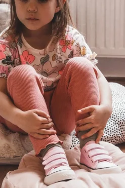 Clearance Dziecięce Trampki Na Rzepy Różowe Bernie Dzieci Chłopięce|Dziewczęce