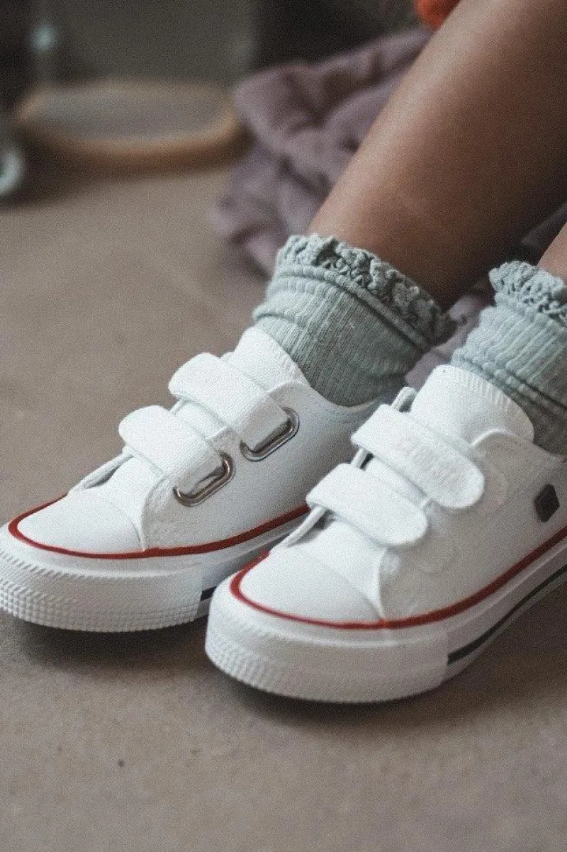 Chłopięce|Dziewczęce>Big Star Shoes Dziecięce Trampki Na Rzepy BIG STAR HH374199 Białe Biały